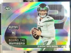 Zach Wilson #BTN-ZWI Football Cards 2021 Panini Playoff Behind the Numbers Prices