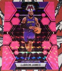 LeBron James [Pink Fluorescent] #98 Basketball Cards 2022 Panini Mosaic Prices