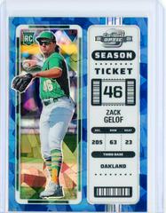 Zack Gelof [Navy Blue Ice] #19 Baseball Cards 2023 Panini Chronicles Contenders Optic Prices