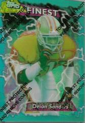 Deion Sanders [Refractor w/ Coating] #100 Football Cards 1995 Topps Finest Prices