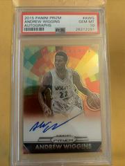 Andrew Wiggins Basketball Cards 2015 Panini Prizm Autographs Prices