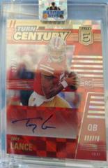 Trey Lance [Red] #TOC-TLA Football Cards 2021 Panini Chronicles Turn of the Century Autographs Prices