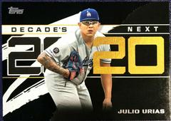 Julio Urias [Black] Baseball Cards 2020 Topps Decade's Next Prices