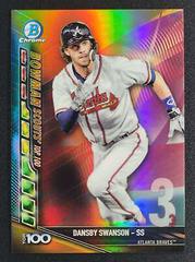 Dansby Swanson [Gold Refractor] Baseball Cards 2017 Bowman Scouts' Top 100 Prices