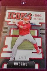 Mike Trout [Spectrum Red] Baseball Cards 2021 Panini Absolute Icons Prices