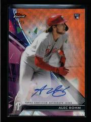Alec Bohm [Orange Wave Refractor] #FA-AB Baseball Cards 2021 Topps Finest Autographs Prices