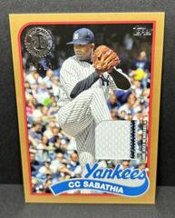 CC Sabathia [Gold] Baseball Cards 2024 Topps 1989 Relic Prices