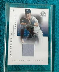 Tino Martinez #TM Baseball Cards 2001 SP Game Used Authentic Fabric Prices