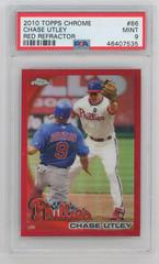 Chase Utley [Red Refractor] #86 Baseball Cards 2010 Topps Chrome Prices