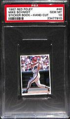 Mike Schmidt Baseball Cards 1987 Red Foley Sticker Book Hand Cut Prices