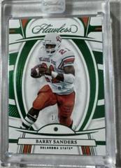 Barry Sanders [Emerald] #11 Football Cards 2023 Panini Flawless Collegiate Prices