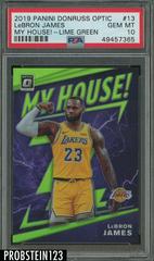 LeBron James [Lime Green] #13 Basketball Cards 2019 Panini Donruss Optic My House Prices