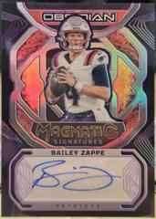 Bailey Zappe [Electric Etch Purple] #1 Football Cards 2023 Panini Obsidian Magmatic Signature Prices