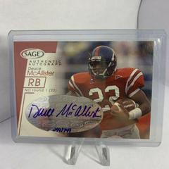 Deuce McAllister [Red] Football Cards 2001 Sage Autographs Prices