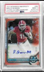 Brock Bowers [Orange Shimmer Refractor] #BCPA-BB Football Cards 2021 Bowman University Chrome Autographs Prices
