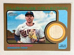 Carlos Correa [Gold] #CCR-CC Baseball Cards 2022 Topps Heritage Clubhouse Collection Relics Prices