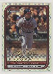 Chipper Jones [Xfractor] Baseball Cards 2008 Bowman Chrome Prices