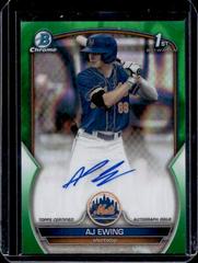 AJ Ewing [Green] Baseball Cards 2023 Bowman Draft Chrome Prospect Autographs Prices