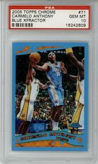 Carmelo Anthony [Blue Xfractor] #71 Basketball Cards 2005 Topps Chrome Prices