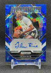 Glen Rice [Blue Ice] #LS-GRC Basketball Cards 2023 Panini Prizm Draft Picks Legacy Signatures Prices