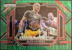 Alex Pereira [Green Pulsar] #21 Ufc Cards 2023 Panini Prizm UFC Dominance Prices