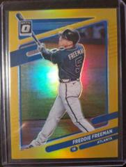 Freddie Freeman [Gold] Baseball Cards 2021 Panini Donruss Optic Prices