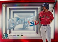 Marcelo Mayer [Red Refractor] #B3D-4 Baseball Cards 2022 Bowman in 3D Prices