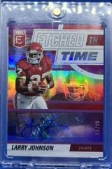Larry Johnson [Purple] Football Cards 2022 Panini Donruss Elite Etched in Time Signatures Prices