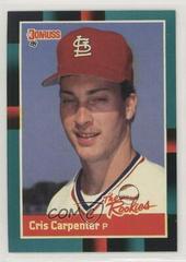 Cris Carpenter Baseball Cards 1988 Donruss Rookies Prices