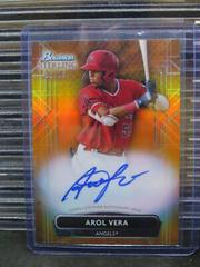 Arol Vera [Orange] Baseball Cards 2022 Bowman Sterling Prospect Autographs Prices