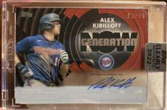 Alex Kirilloff [Red] Baseball Cards 2022 Topps Clearly Authentic Generation Now Autographs Prices