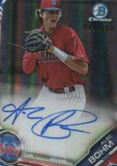 Alec Bohm [Blue Refractor] #PA-AB Baseball Cards 2019 Bowman Prospect Autographs Prices