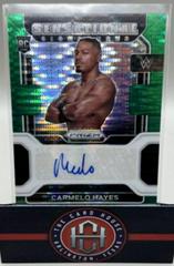 Carmelo Hayes [Green Pulsar Prizm] Wrestling Cards 2022 Panini Prizm WWE Sensational Signatures Prices