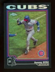 Sammy Sosa [Black Refractor] #368 Baseball Cards 2004 Topps Chrome Prices