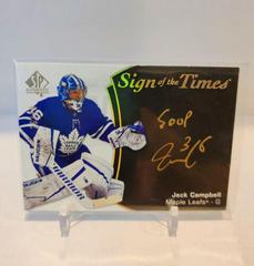Jack Campbell [Black Gold Ink] #SOTT-JC Hockey Cards 2021 SP Authentic Sign of the Times Autographs Prices
