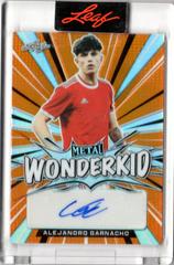 Alejandro Garnacho [Orange Crystal] Soccer Cards 2022 Leaf Metal Wonderkid Autographs Prices