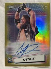 AJ Styles [Gold Refractor] Wrestling Cards 2021 Topps Chrome WWE Autographs Prices