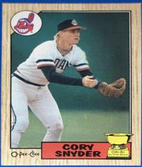 Cory Snyder Baseball Cards 1987 O Pee Chee Prices