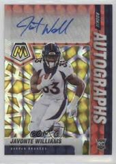 Javonte Williams [Choice Fusion Red Yellow] Football Cards 2021 Panini Mosaic Rookie Autographs Prices