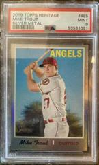 Mike Trout [Silver Metal] #485 Baseball Cards 2019 Topps Heritage Prices