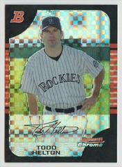 Todd Helton [Xfractor] #32 Baseball Cards 2005 Bowman Chrome Prices