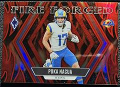 Puka Nacua [Red] #FF-8 Football Cards 2023 Panini Phoenix Fire Forged Prices