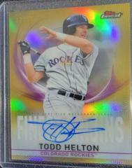 Todd Helton [Gold Refractor] #TH Baseball Cards 2019 Topps Finest Origins Autograph Prices