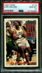 Karl Malone #119 Basketball Cards 1993 Topps Prices
