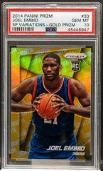 Joel Embiid [Gold Prizm] Basketball Cards 2014 Panini Prizm SP Variations Prices