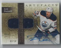 Leon Draisaitl [Autograph Gold] #TS-LD Hockey Cards 2021 Upper Deck Artifacts Treasured Swatches Prices