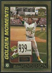Rickey Henderson #787 Baseball Cards 2001 Topps Gold Prices