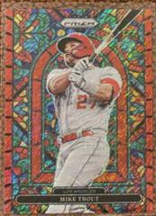 Mike Trout [Red Shimmer Prizm] #SG-5 Baseball Cards 2022 Panini Prizm Stained Glass Prices