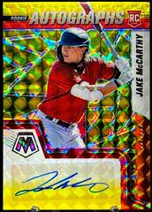 Jake McCarthy [Choice Fusion Red and Yellow] #RAM-JM Baseball Cards 2022 Panini Mosaic Rookie Autographs Prices