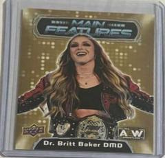 Dr. Britt Baker [Gold] Wrestling Cards 2022 Upper Deck AEW Main Features Prices